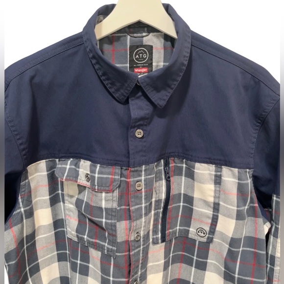 Wrangler Men's ATG Plaid Overlay Size Large - Picture 3 of 6